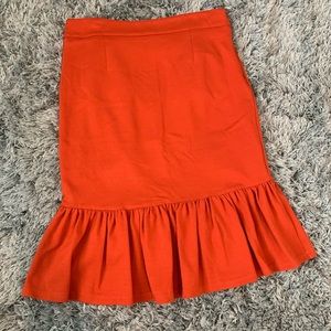 Dainty jewels orange midi skirt